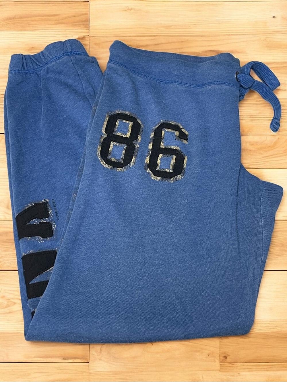 Victoria’s Secret Pink Y2K blue jogger sweatpants